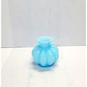 Vintage Fenton Cologne Bottle No Stopper Blue Overlay